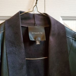 Dynamite faux leather and suede vest